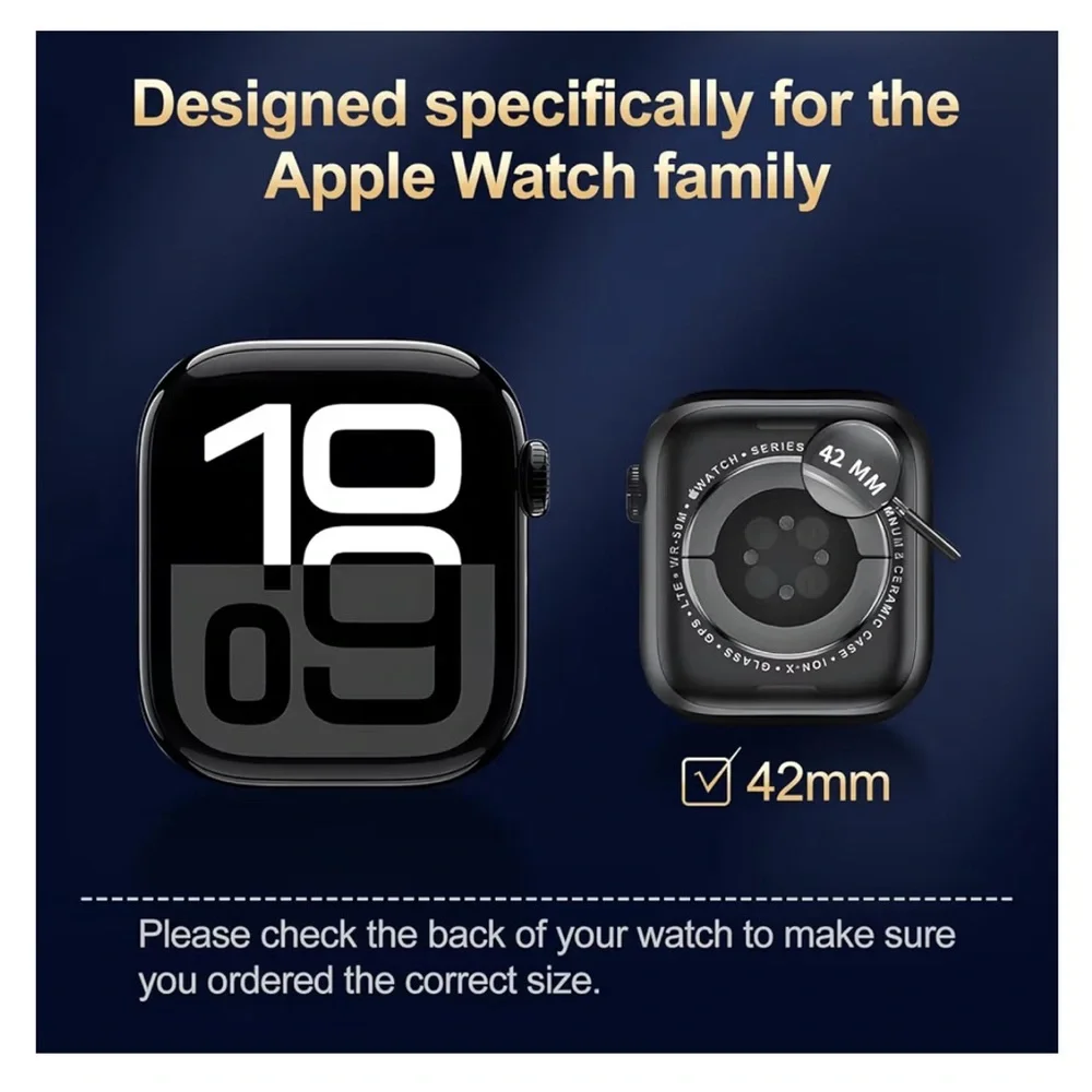 💜2 pack 3D Apple Watch Series 11/10 42mm Screen Protective Film